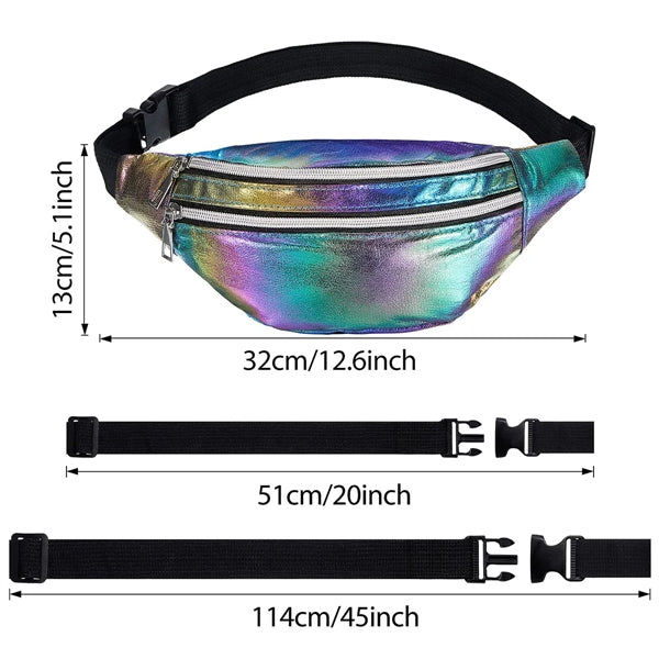 Shiny Waterproof Fanny Packs For Party