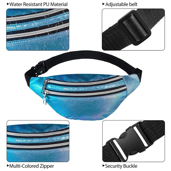 Shiny Waterproof Fanny Packs For Party