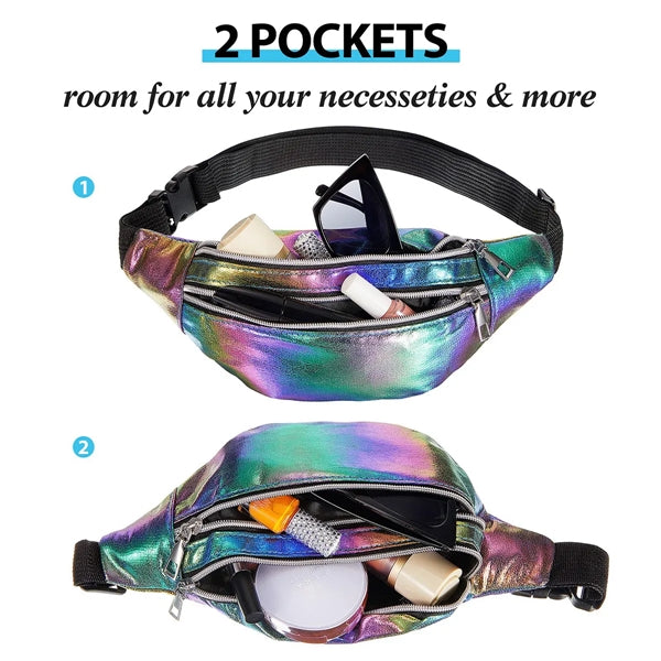 Shiny Waterproof Fanny Packs For Party