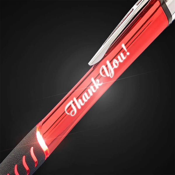 Laser Engraved Metal Ballpoint Pens With Illuminate