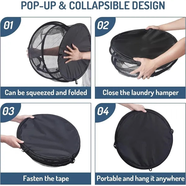 Large Collapsible Mesh Laundry Basket