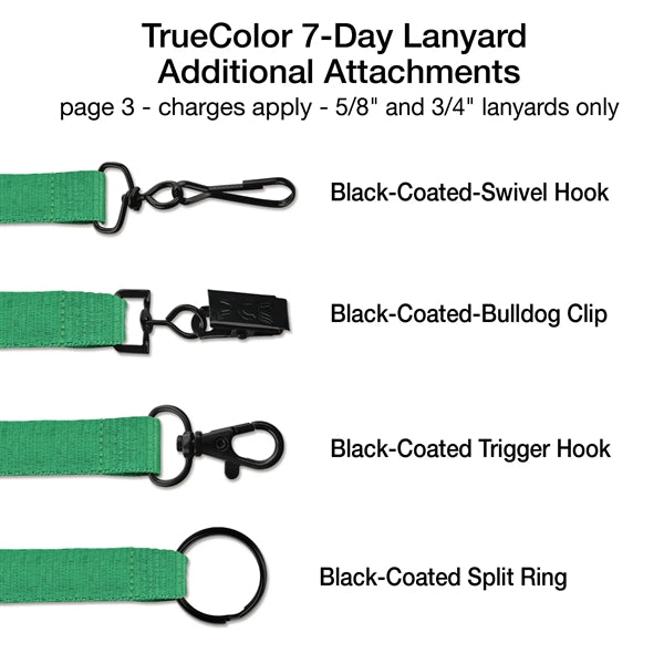 3/4" TrueColor Custom Bamboo Event Lanyard/Face Mask Holder