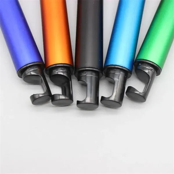 6 In 1 Keychain LED Light Stylus Phone Holder Mini Ball Pen