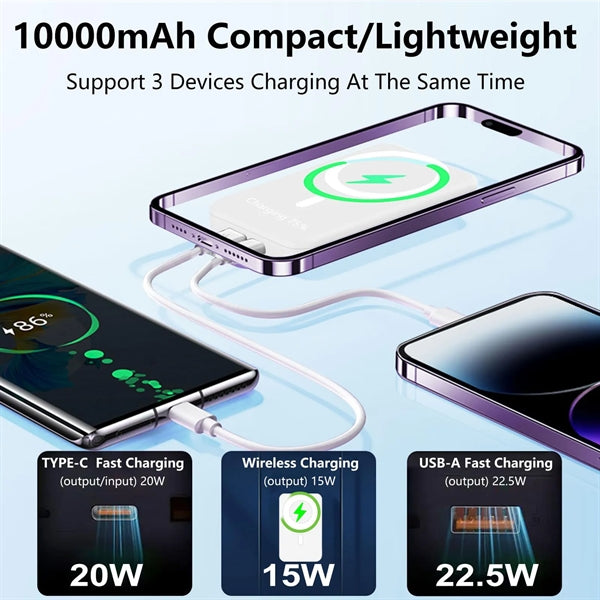 Foldable Portable Magnetic Wireless Power Bank
