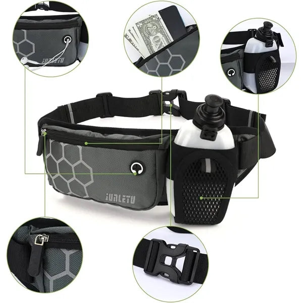 Sports Waist Bag with Water Bottle holder