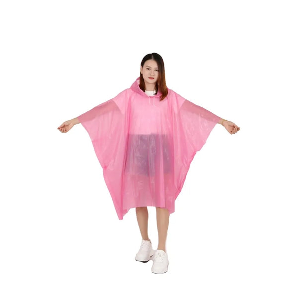 Disposable Biodegradable Translucent EVA Rain Poncho