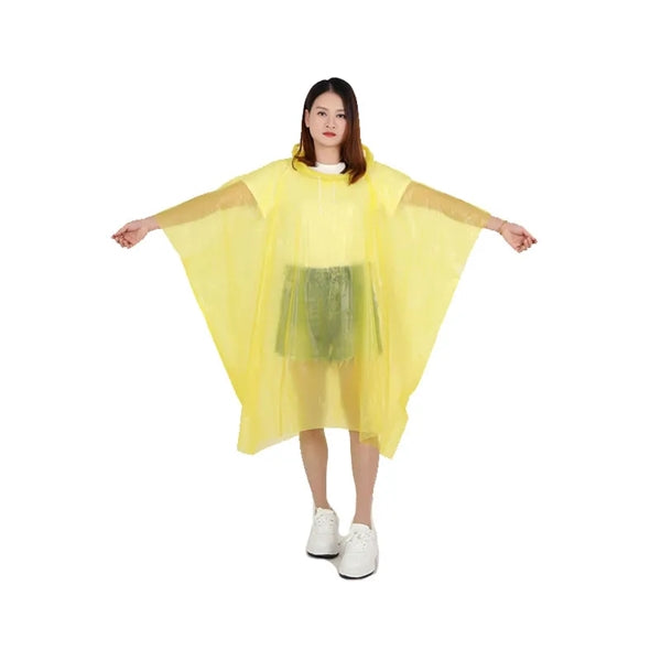 Disposable Biodegradable Translucent EVA Rain Poncho