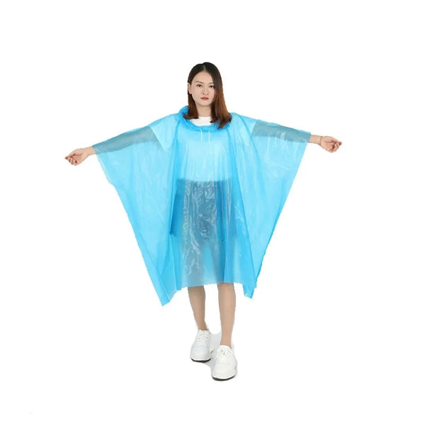 Disposable Biodegradable Translucent EVA Rain Poncho