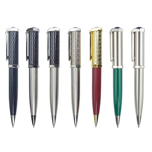 Business Retractable Metal Ballpoint Pen With Clip