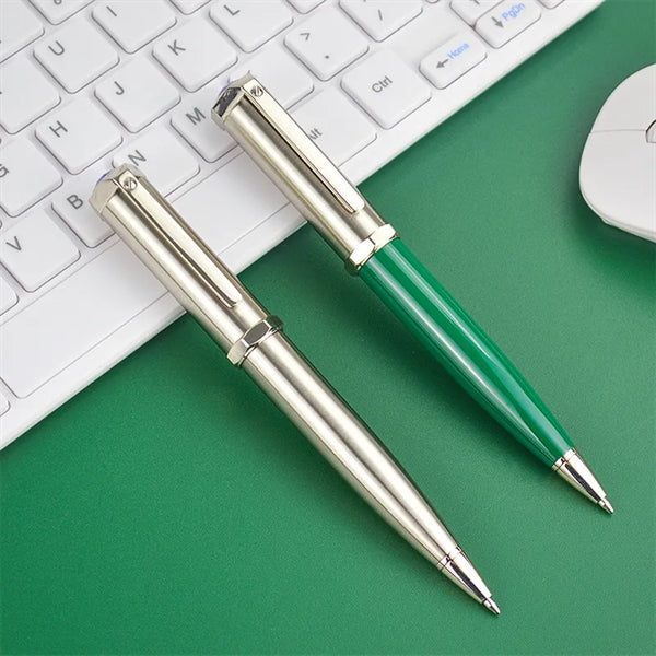 Business Retractable Metal Ballpoint Pen With Clip