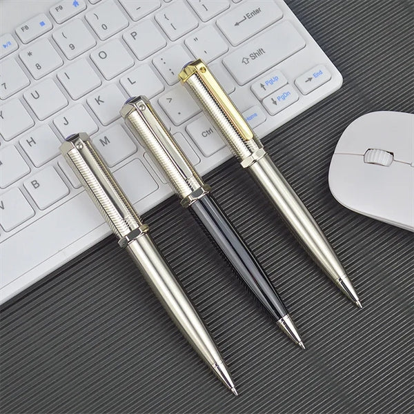 Business Retractable Metal Ballpoint Pen With Clip