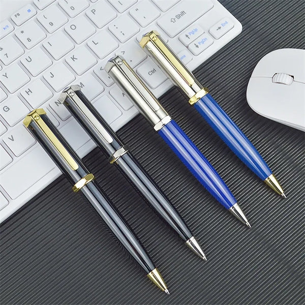 Business Retractable Metal Ballpoint Pen With Clip