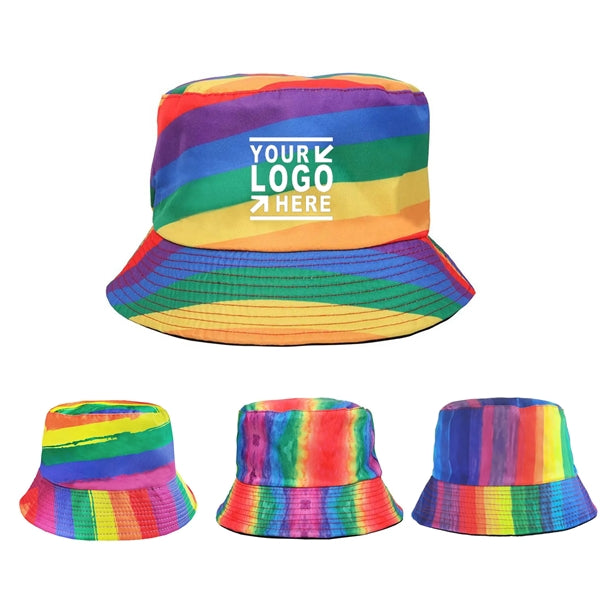 2-ply Polyester Pride Rainbow Bucket Hat