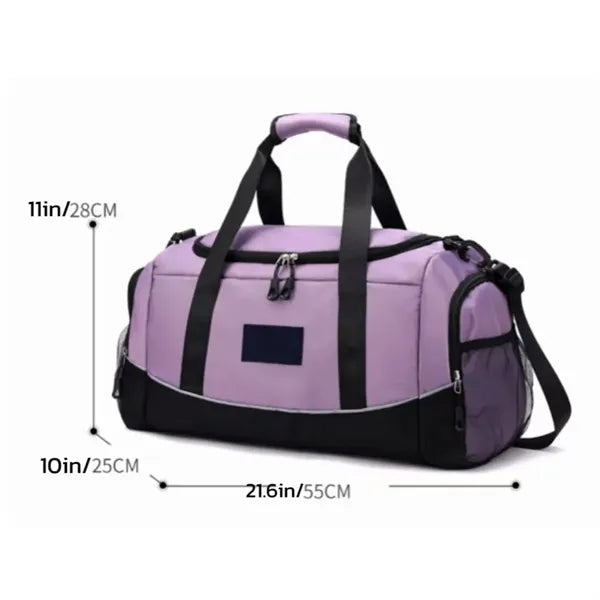 38L Waterproof Colorblocked Sports Duffel Bag Tri-pocket