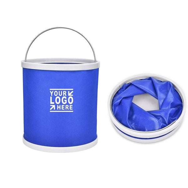 Outdoor Collapsible Water Bucket with Metal Handle