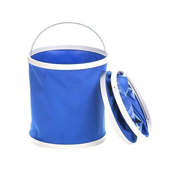 Outdoor Collapsible Water Bucket with Metal Handle