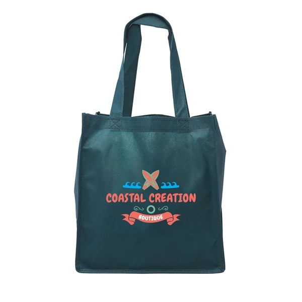 Clipper Non-Woven Grocery Tote Bag (Full Color Imprint)