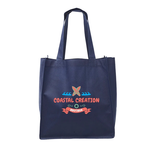 Clipper Non-Woven Grocery Tote Bag (Full Color Imprint)