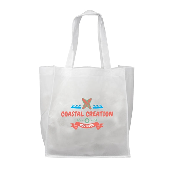 Clipper Non-Woven Grocery Tote Bag (Full Color Imprint)