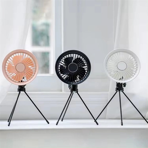 3000 mAh Wall Mount Rotateable Tripod Camping Ceiling Fan