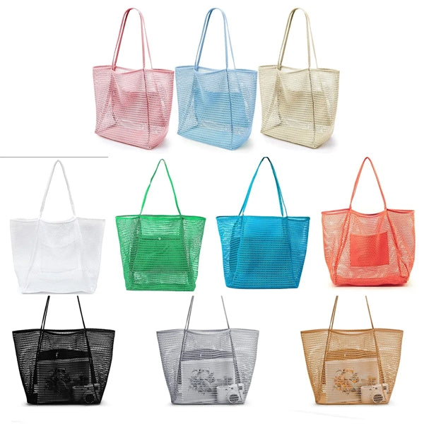 Portable Foldable Mesh Beach Tote Bag