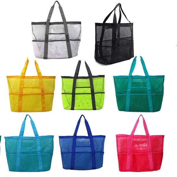 Portable Foldable Mesh Beach Tote Bag