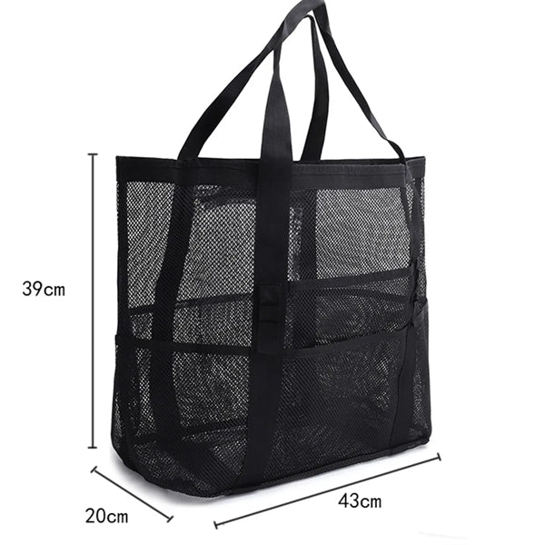 Portable Foldable Mesh Beach Tote Bag