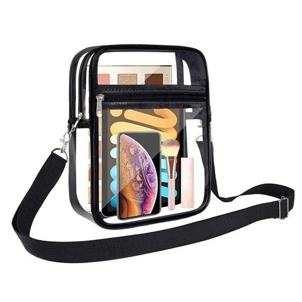 Clear PVC Crossbody Stadium Approved Messenger Bag