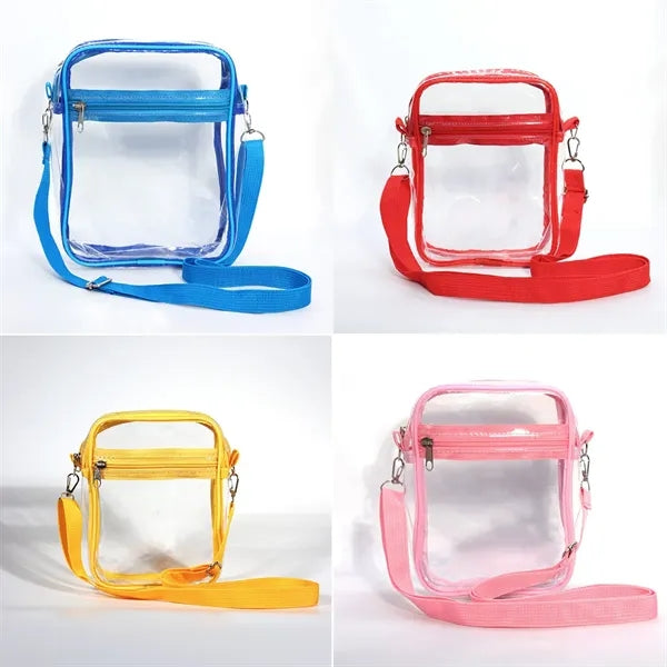 Clear PVC Crossbody Stadium Approved Messenger Bag