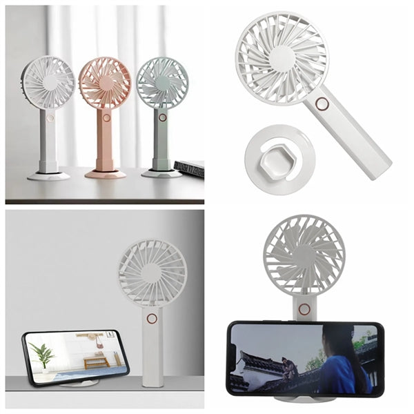 1200 mAh Rechargeable Handheld Small Fan with Phone Holder