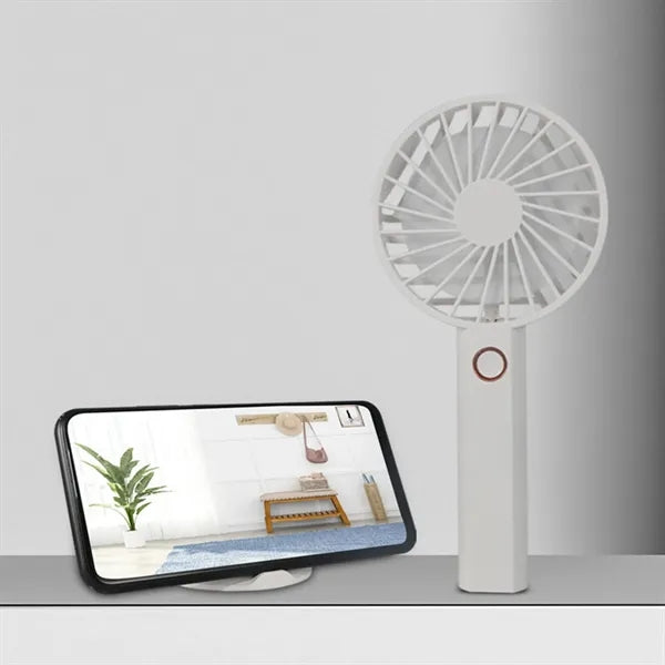 1200 mAh Rechargeable Handheld Small Fan with Phone Holder