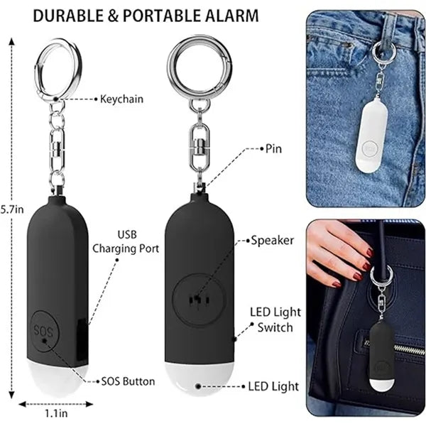 130DB Personal Safety Alarm for Women Children Elderly