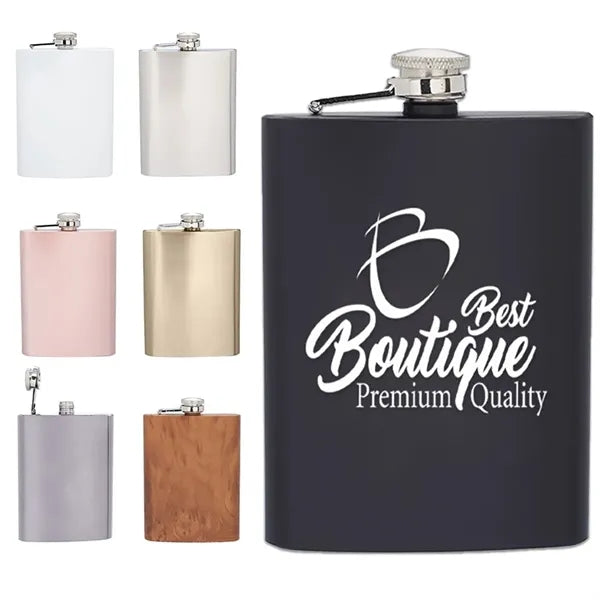 8oz Stainless Steel Engraved Personalized Flask