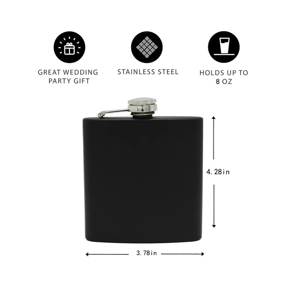 8oz Stainless Steel Engraved Personalized Flask