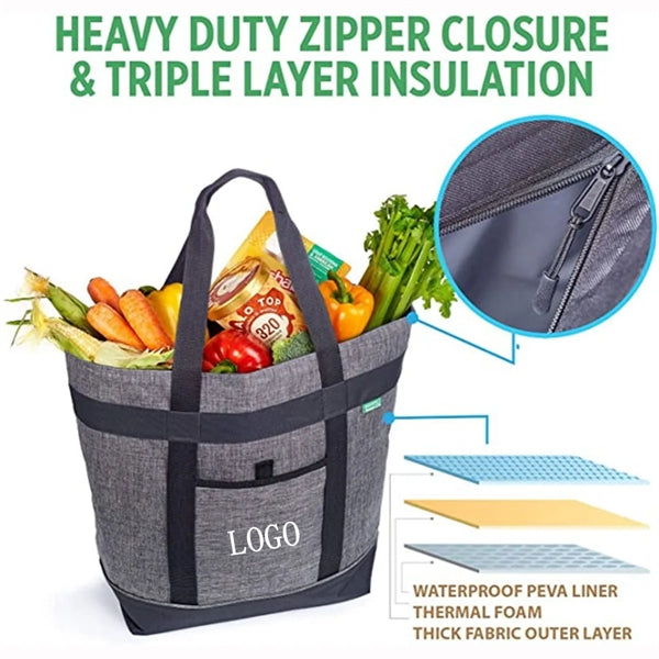Collapsible Jumbo Insulated Cooler Tote Bag