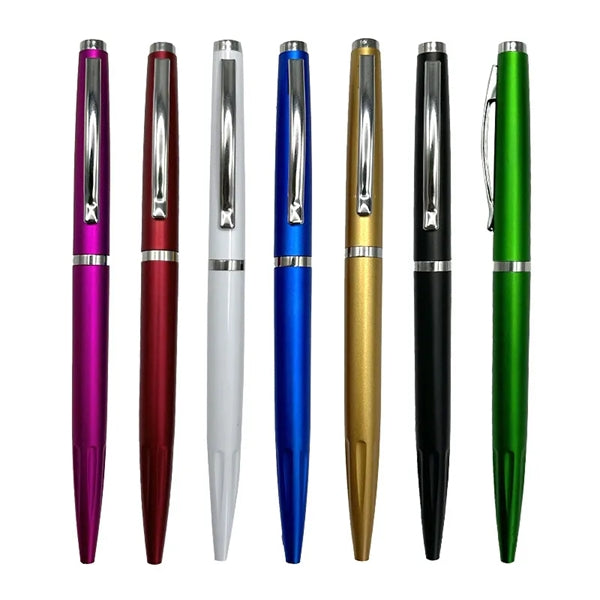 Plastic Retractable Twist Open Ballpoint Pen With Clip