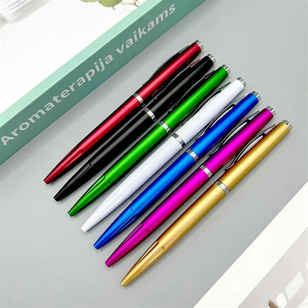 Plastic Retractable Twist Open Ballpoint Pen With Clip