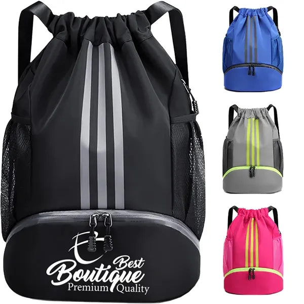 Drawstring Waterproof Basketball Soccer Sports Gym Backpack