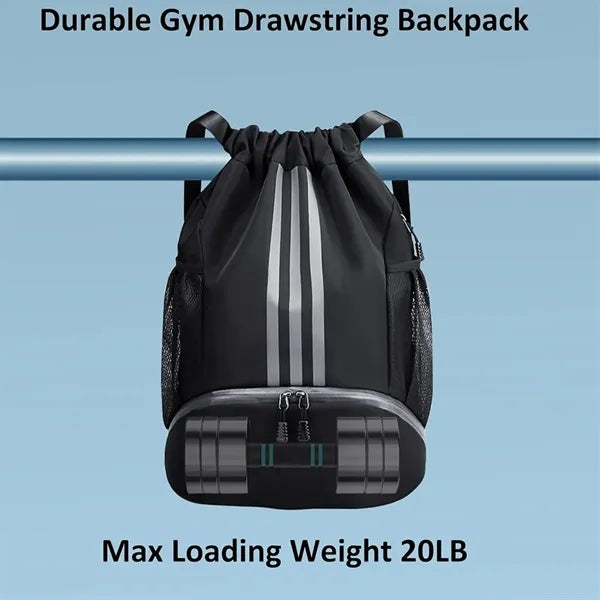 Drawstring Waterproof Basketball Soccer Sports Gym Backpack
