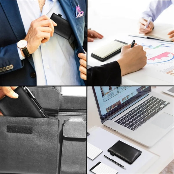 Mini Pocket Notepad Holder With Pen