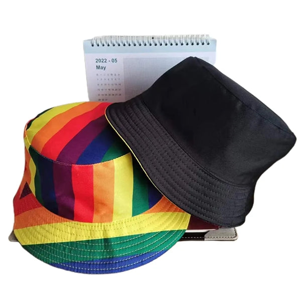 Rainbow bucket hat