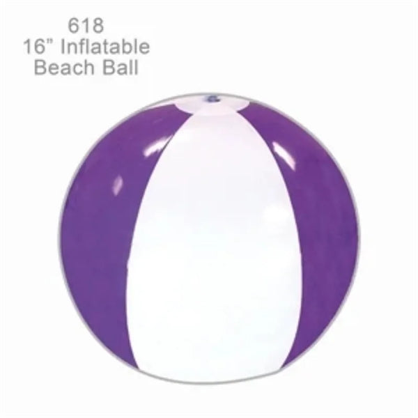 16" inflatable beach ball with 6 panels