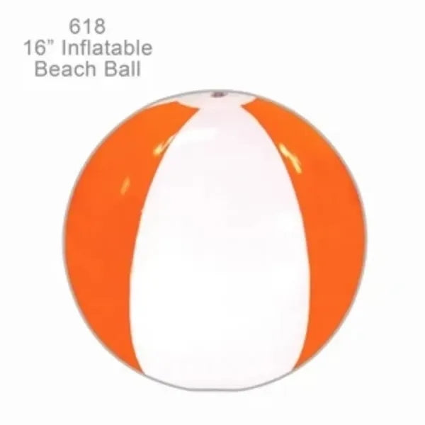 16" inflatable beach ball with 6 panels