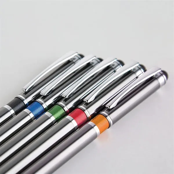 Aluminum Click Action Stylus Ballpoint Pen
