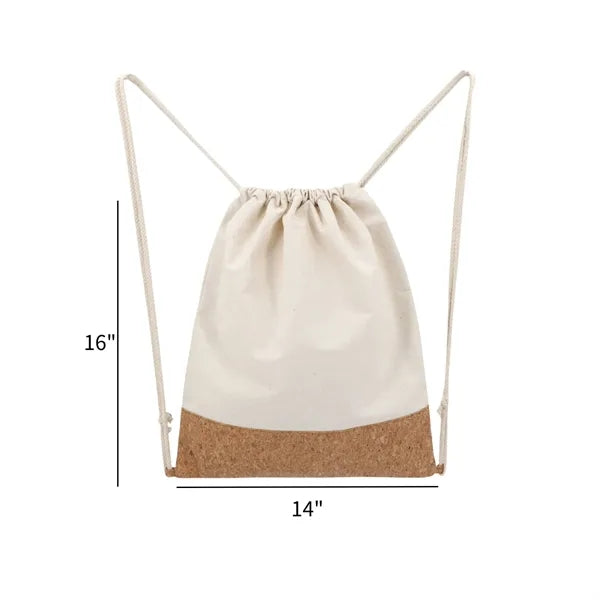 Cork Drawstring Sling Bag