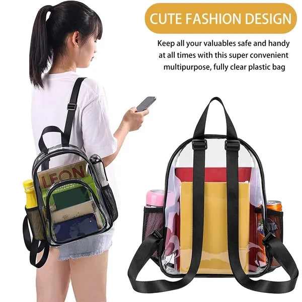 Transparent Backpack PVC Plastic Travel Bag