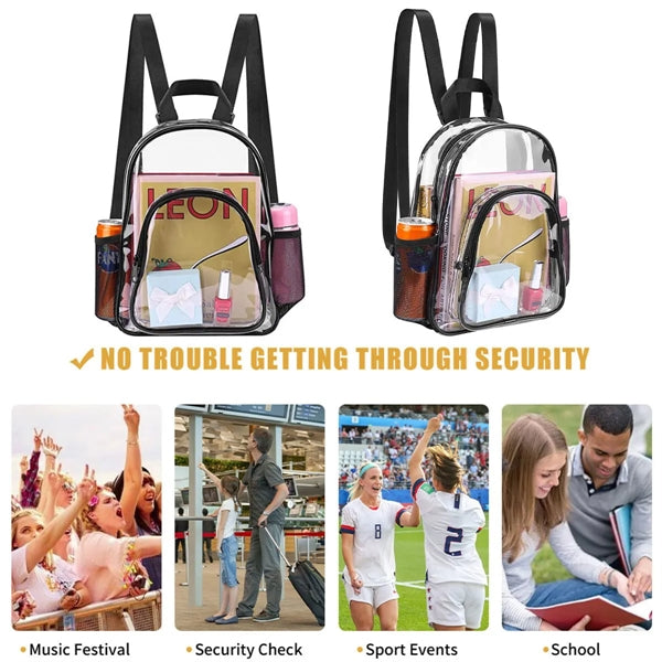 Transparent Backpack PVC Plastic Travel Bag