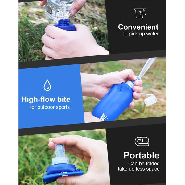 Outdoor running and hiking soft water bottle
