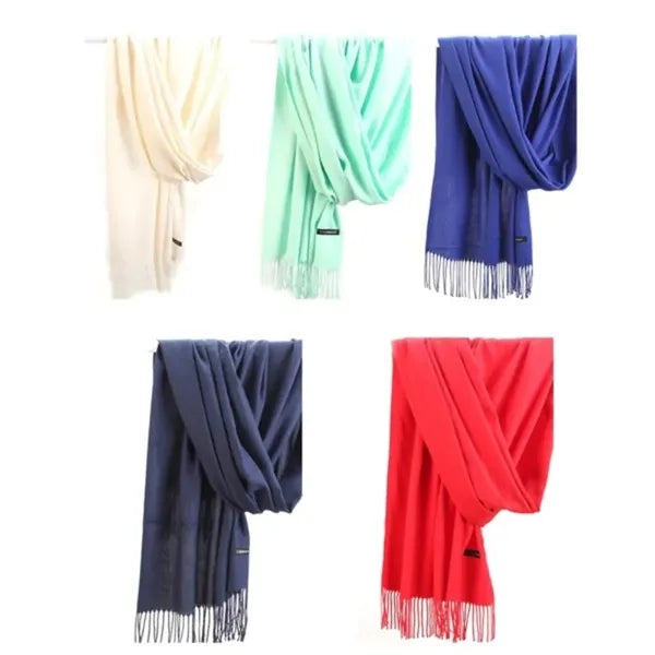 Pashmina Fringed Woven Scarf