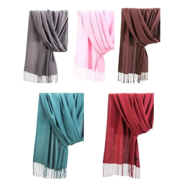 Pashmina Fringed Woven Scarf